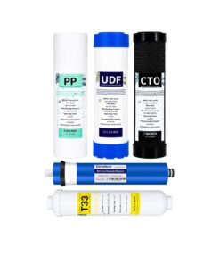 Reverse Osmosis Pre-Filter Set and 200GPD Membrane with Post Carbon Filter