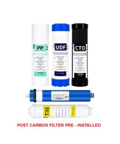 Alternative view of 75GPD 5 Stage Reverse Osmosis System without Pump