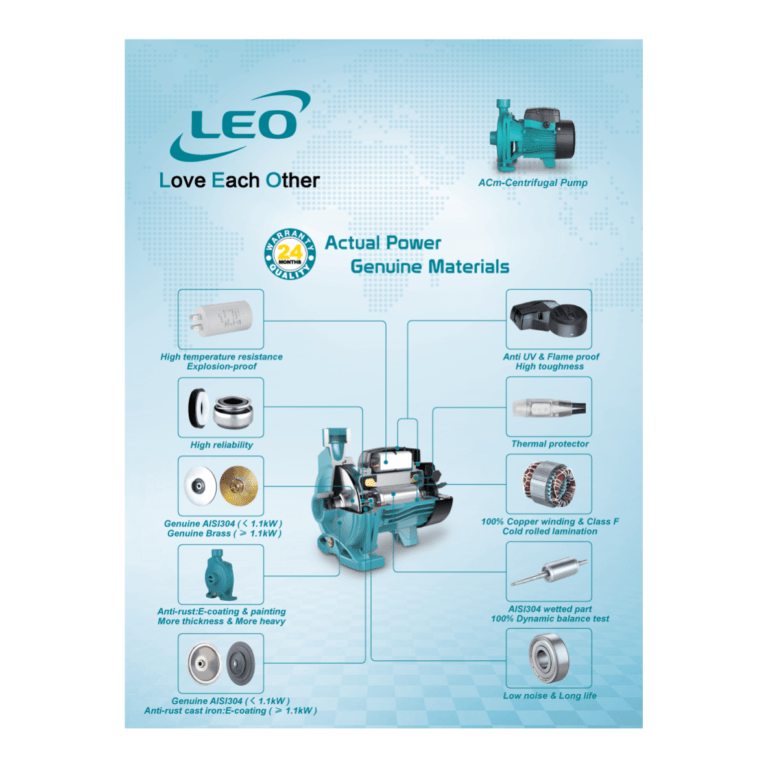 Leo ACm75-220V Complete Centrifugal Pump 0.75kW with Controller ...