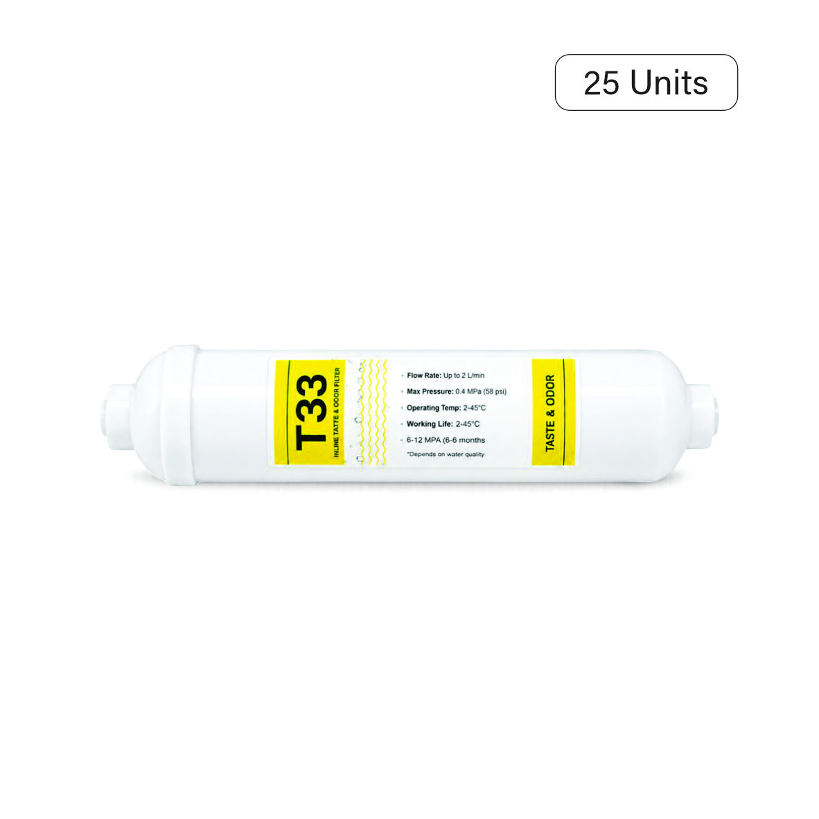 T33 Post Carbon Filter Coconut - 25 Pack