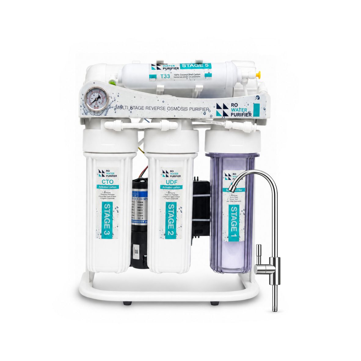 400GPD 5 Stage Reverse Osmosis System with Pump