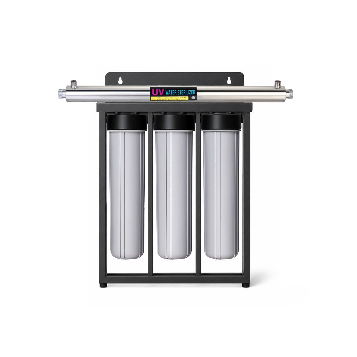 3 Stage 20Inch Big Blue with 55wat UV Sterilizer - Stainless Steel