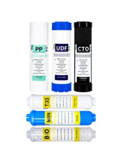Reverse Osmosis Pre-Filter Set with Post Carbon, Mineral and Bio-Ceramic Filter