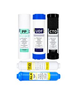 Reverse Osmosis Pre-Filter Set with Post Carbon and Alkaline Filter