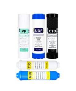 Reverse Osmosis Pre-Filter Set with Post Carbon and Mineral Filter