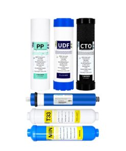 Reverse Osmosis Pre-Filter Set and Membrane with Post Carbon and Mineral Filter
