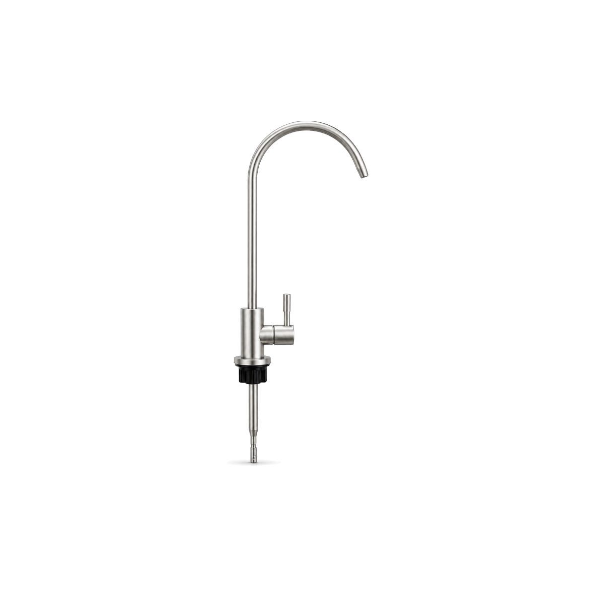 Brushed Silver Tall Spout Reverse Osmosis Faucet