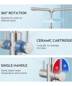 Brushed Silver 3in1 Faucet