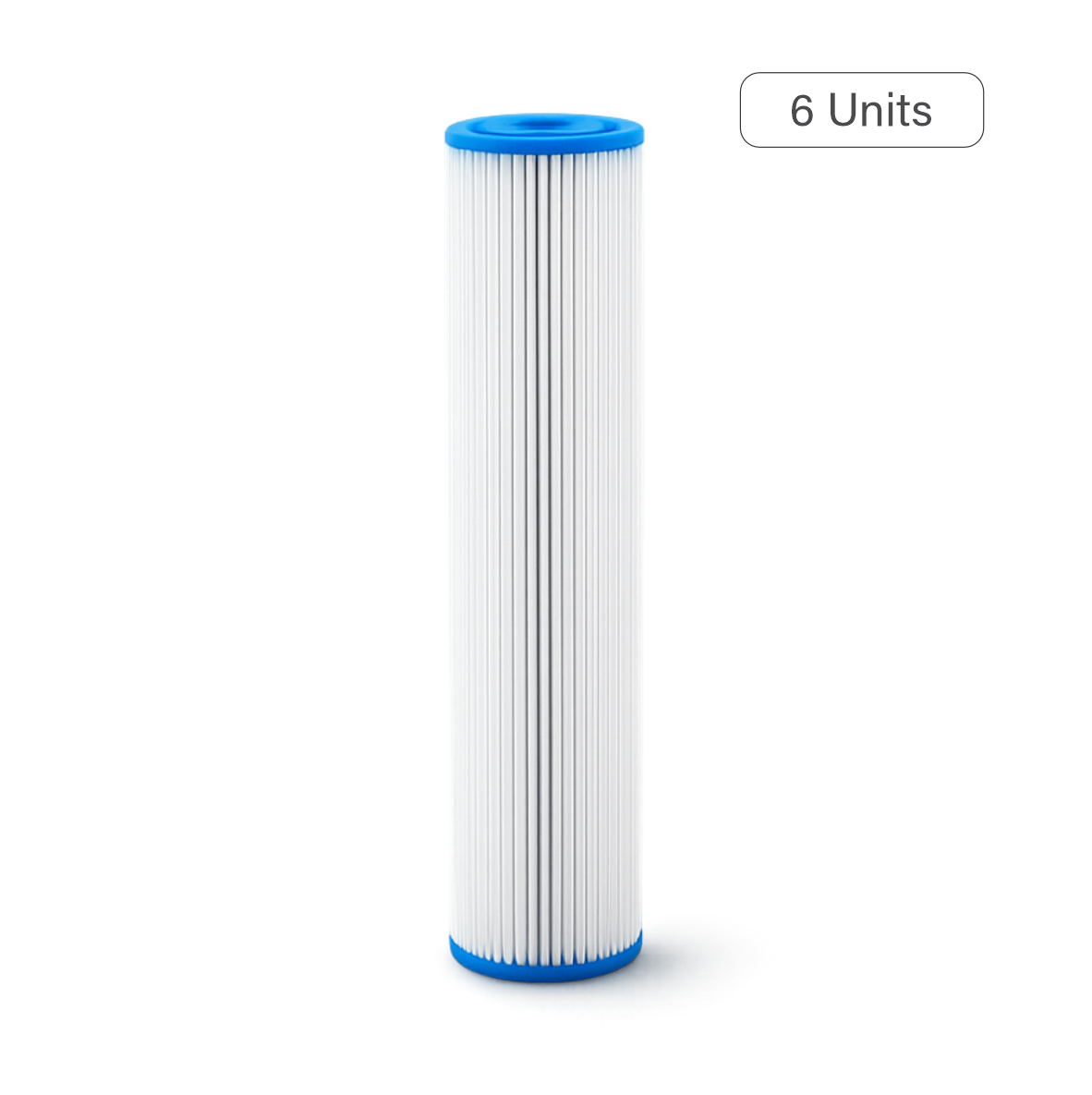 20Inch Big Blue Pleated Filter Cartridge - 6 Pack